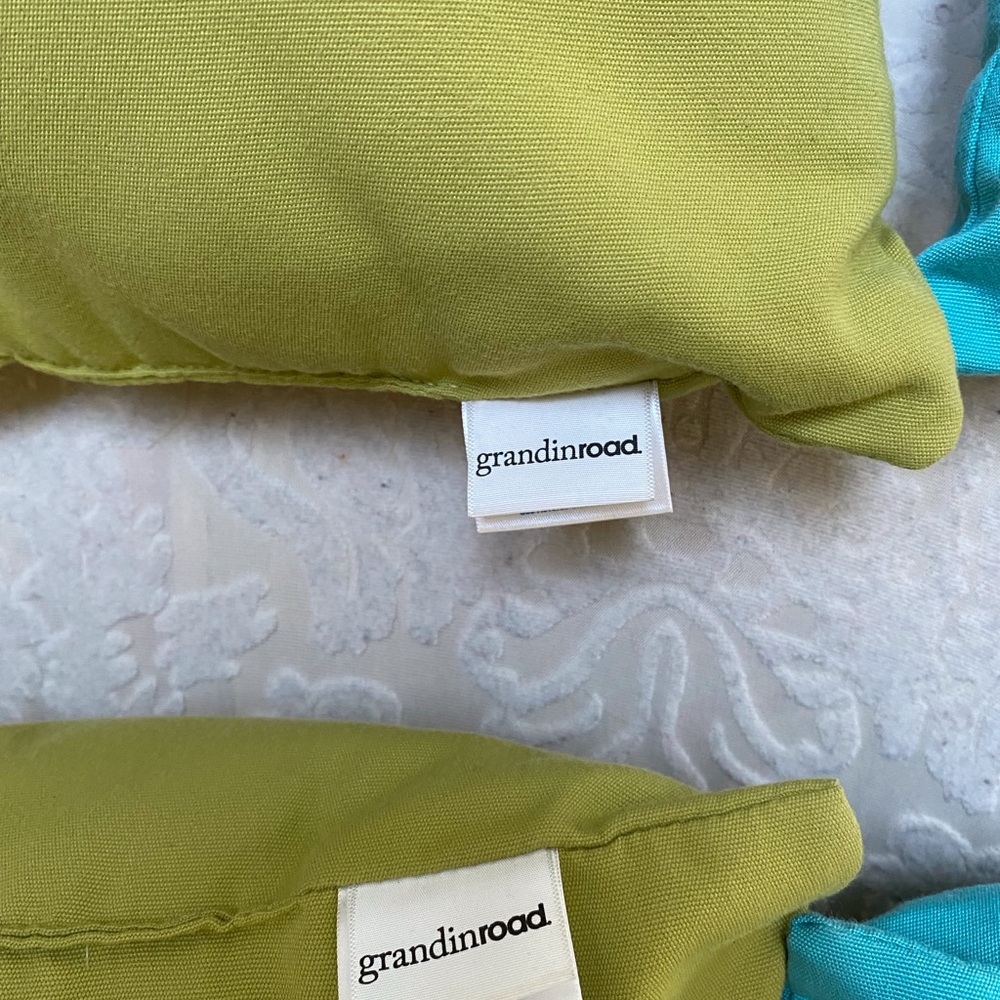 Grandin Road Outdoor Pillows - Set of 5 - Picture 3 of 4
